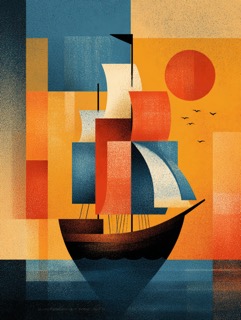 夕刻の帆走/Evening Sail