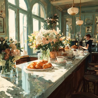 朝の光とクロワッサン/Morning Croissants