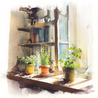 希望が芽吹く窓/Window of Hope