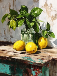 光を浴びる黄金のレモン/Golden Lemon in Light