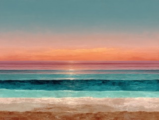 夕陽に染まる静かな海の色/Silent Sunset Sea