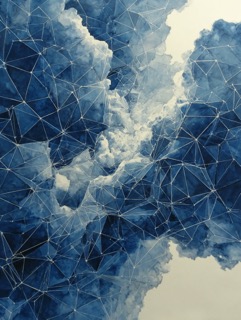 青に広がる光の線/Light in Blue