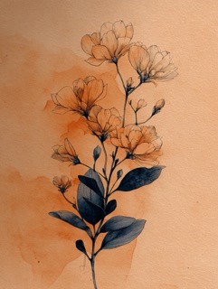 琥珀色に滲む花/Amber Bleeding Flower