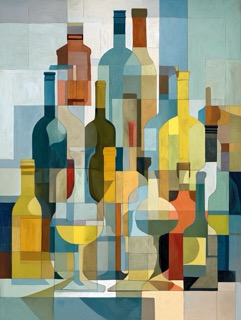 重なるグラスとボトルの時間/Layered Bottles